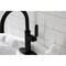 Kingston Brass KSD2230KL Single-Handle Bathroom Faucet with Push Pop-Up, Matte Black KSD2230KL - alternate 4